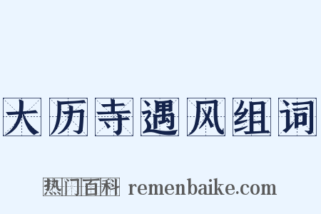 大历寺遇风组词是什么意思的图片